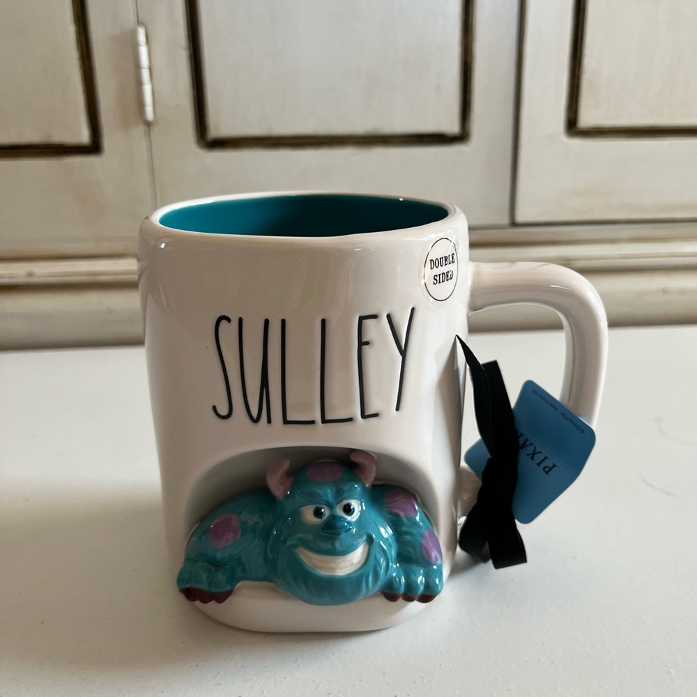 NWT Rae Dunn Monsters Inc Sulley 3D Mug, 16oz Ceramic Coffee Cup, Disney Pixar